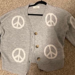 Forever 21 Peace Sign cardigan
